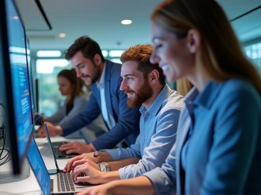 Equipo de Mollyskains colaborando en el desarrollo de soluciones fintech avanzadas